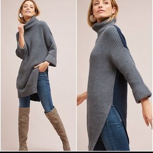 Anthropologie Moth turtleneck color block tunic